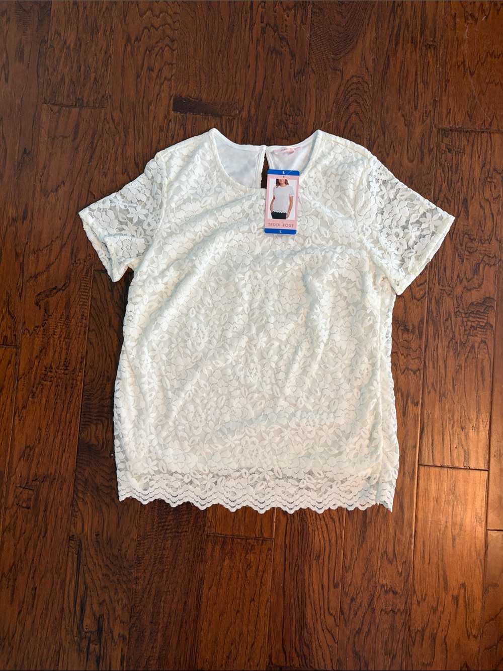 White Lace Short-Sleeve Blouse - Classic Feminine Top
